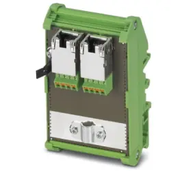 Patch panel, RJ45 socket, (W x H x D) 56 x 90 x 51 mm, green, 2904577