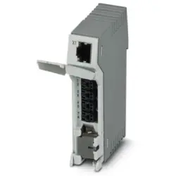 Patch panel, RJ45 socket, (W x H x D) 23.8 x 101.3 x 86 mm, gray, 2703023