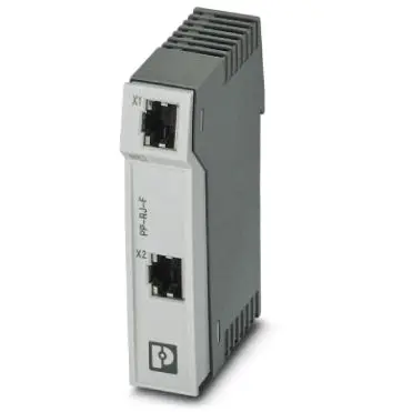 Patch panel, RJ45 socket, (W x H x D) 23.8 x 101.3 x 86 mm, gray, 2703020 - 1