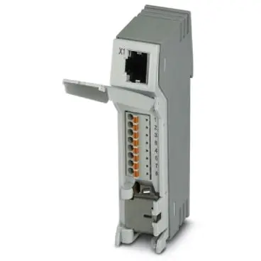 Patch panel, RJ45 socket, (W x H x D) 23.8 x 101.3 x 50 mm, gray, 2703018 - 1