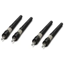 FO plug, ST, PCF, metal, black, 2708481