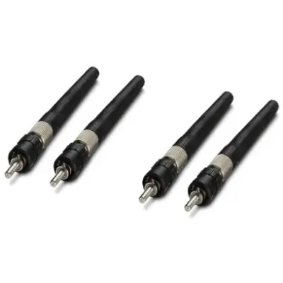 FO plug, ST, PCF, metal, black, 2708481 - 1
