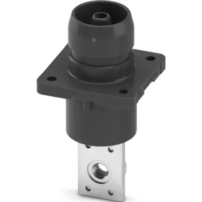 Connector, black, 1500 VDC/1000 VAC, 200 A, 1571285 - 1