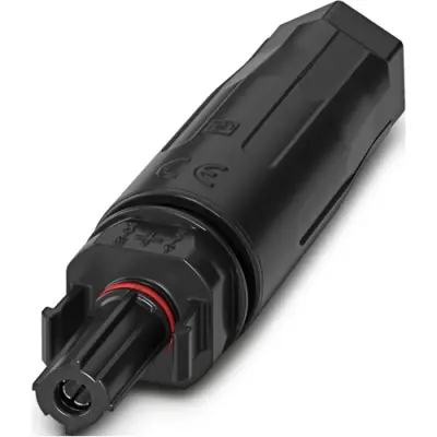 Connector, red/black, 1500 VDC, 35 A, 2.5-6.0 mm², cable Ø 5 to 8 mm, 1231076 - 1