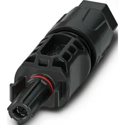 Connector, red/black, 1500 VDC, 40 A, 2.5-6.0 mm², cable Ø 5 to 8 mm, 1231074