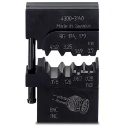 Crimping die, CRIMPFOX for coaxial connectors, 0.7-4.52 mm², 1212087