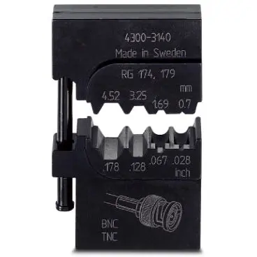 Crimping die, CRIMPFOX for coaxial connectors, 0.7-4.52 mm², 1212087 - 1