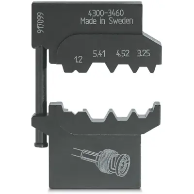 Crimping die, CRIMPFOX for coaxial connectors, 1212751 - 1