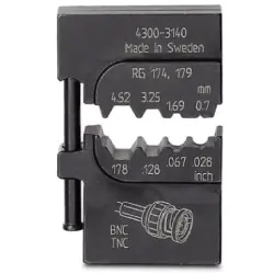 Crimping die, CRIMPFOX for coaxial connectors, 1.69-6.48 mm², 1212088