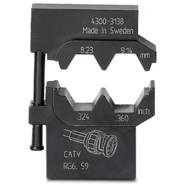 Crimping die, CRIMPFOX for coaxial connectors, 1212745 - 1
