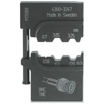 Crimping die, CRIMPFOX for coaxial connectors, 1212746 - 1