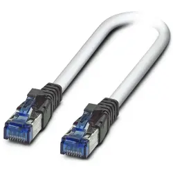 Patch cable, RJ45 plug, straight to RJ45 plug, straight, Cat 6, SF/UTP, LSFROH, 0.3 m, white, 2891181