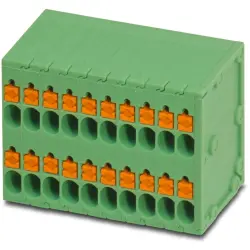 PCB terminal, 32 pole, pitch 3.5 mm, AWG 26-16, 10 A, spring-clamp connection, green, 1860280