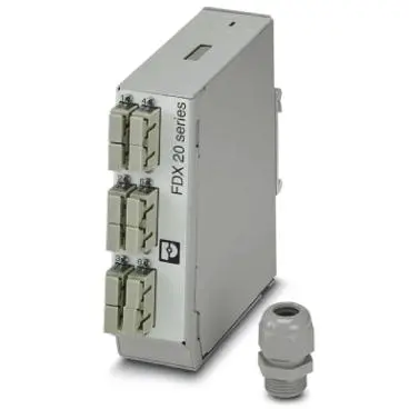 FO splice box, 6 x SC duplex, (W x H x D) 40 x 130 x 115 mm, gray, 1019686 - 1