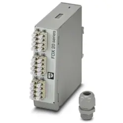 FO splice box, 12 x LC duplex, (W x H x D) 40 x 130 x 115 mm, gray, 1019709