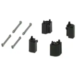 Height adapter, PC, (W x H x D) 16.1 x 16.1 x 25 mm, black, 2203400