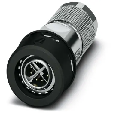 Plug, M12, 8 pole, crimp connection, push pull, straight, 1021783 - 1