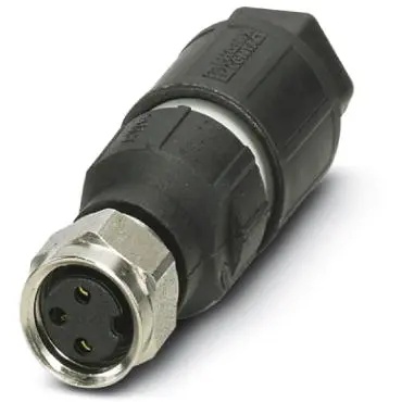 Jack, M8, 3 pole, IDC connection, screw locking, straight, 1426314 - 1