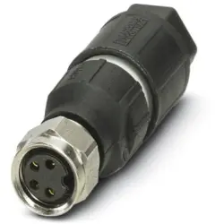 Jack, M8, 4 pole, IDC connection, screw locking, straight, 1426316
