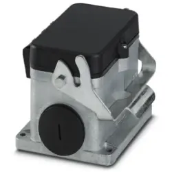 Surface mount housing, size B48, die-cast aluminum, 2 x M40, angled, longitudinal bow locking, IP66/IP67, 1424874