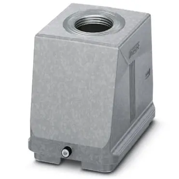 Grommet housing, size B48, die-cast aluminum, M40, straight, longitudinal bow locking, IP66/IP67, 1424855 - 1