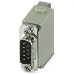 Pin contact insert, 9 pole, equipped, screw connection, 1423723