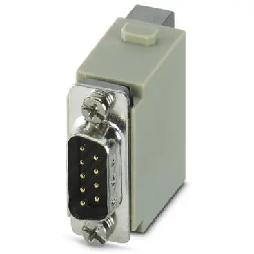 Pin contact insert, 9 pole, equipped, screw connection, 1423723 - 1