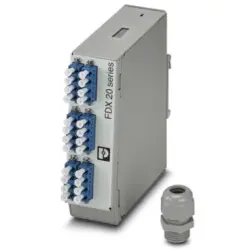 FO splice box, 12 x LC duplex, (W x H x D) 40 x 130 x 115 mm, gray, 1019707