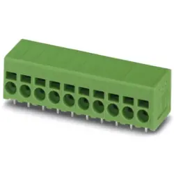 PCB terminal, 3 pole, pitch 5 mm, AWG 24-12, 24 A, spring-clamp connection, black, 1827304