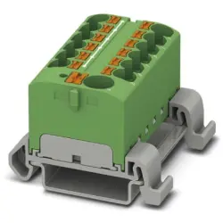 Distribution block, push-in connection, 0.2-6.0 mm², 13 pole, 32 A, 6 kV, yellow, 3273754
