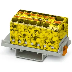 Distribution block, push-in connection, 0.2-6.0 mm², 13 pole, 32 A, 6 kV, yellow/black, 3273634