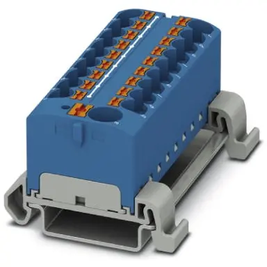 Distribution block, push-in connection, 0.2-6.0 mm², 32 A, 6 kV, blue, 3273770 - 1