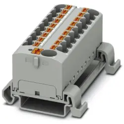 Distribution block, push-in connection, 0.2-6.0 mm², 32 A, 6 kV, gray, 3273768