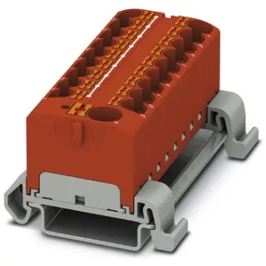 Distribution block, push-in connection, 0.2-6.0 mm², 32 A, 6 kV, red, 3273772 - 1