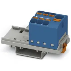 Distribution block, push-in connection, 0.2-6.0 mm², 7 pole, 32 A, 6 kV, blue, 3273594