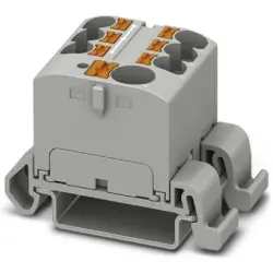Distribution block, push-in connection, 0.2-6.0 mm², 7 pole, 32 A, 6 kV, gray, 3273724