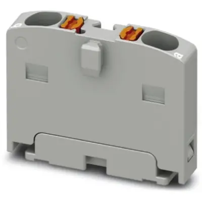Distribution block, push-in connection, 0.14-2.5 mm², 2 pole, 17.5 A, 6 kV, gray, 1045923 - 1