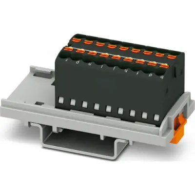 Distribution block, push-in connection, 0.14-2.5 mm², 17.5 A, 6 kV, black, 1046955 - 1