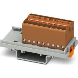 Distribution block, push-in connection, 0.14-2.5 mm², 17.5 A, 6 kV, brown, 1046952