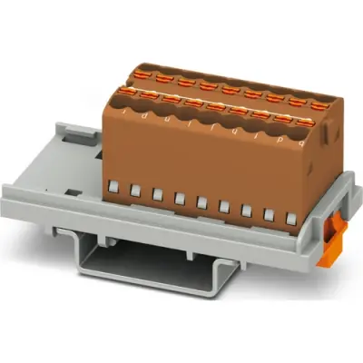 Distribution block, push-in connection, 0.14-2.5 mm², 17.5 A, 6 kV, brown, 1046952 - 1
