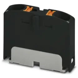 Distribution block, push-in connection, 0.2-6.0 mm², 2 pole, 32 A, 2 kV, black, 1028367