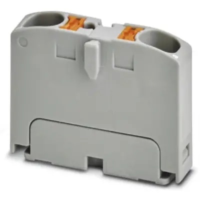 Distribution block, push-in connection, 0.2-6.0 mm², 2 pole, 32 A, 6 kV, gray, 1028360 - 1