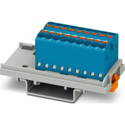 Distribution block, push-in connection, 0.14-2.5 mm², 17.5 A, 6 kV, blue, 1046950 - 1