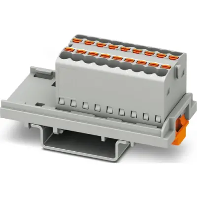 Distribution block, push-in connection, 0.14-2.5 mm², 17.5 A, 6 kV, gray, 1046949 - 1