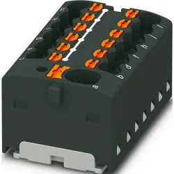 Distribution block, push-in connection, 0.34-4.0 mm², 41 A, 6 kV, black, 1046967