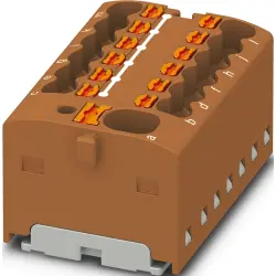 Distribution block, push-in connection, 0.34-4.0 mm², 41 A, 6 kV, brown, 1046964