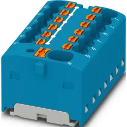 Distribution block, push-in connection, 0.34-4.0 mm², 41 A, 6 kV, blue, 1046962