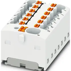 Distribution block, push-in connection, 0.34-4.0 mm², 41 A, 6 kV, white, 1046972