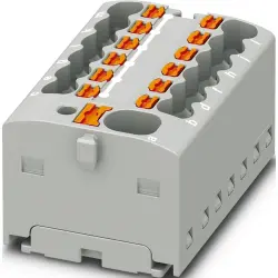 Distribution block, push-in connection, 0.34-4.0 mm², 41 A, 6 kV, gray, 1046973