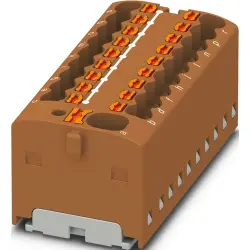 Distribution block, push-in connection, 0.34-4.0 mm², 41 A, 6 kV, brown, 1047421